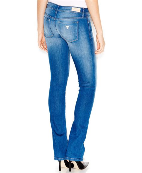 Lyst Guess Low Rise Bootcut Jeans Chula Vista Wash In Blue