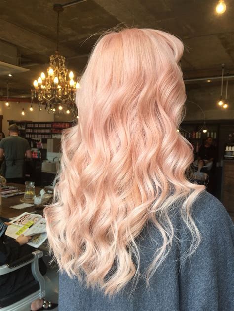 A peachy blonde will make your skin glow even if you haven't seen the sun in ages. London Hairdressers: Peach Hair Colour Trend - Live True ...
