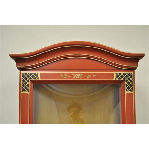 View items in this finish. Vintage Jasper Oriental Chinoiserie Red Display China ...
