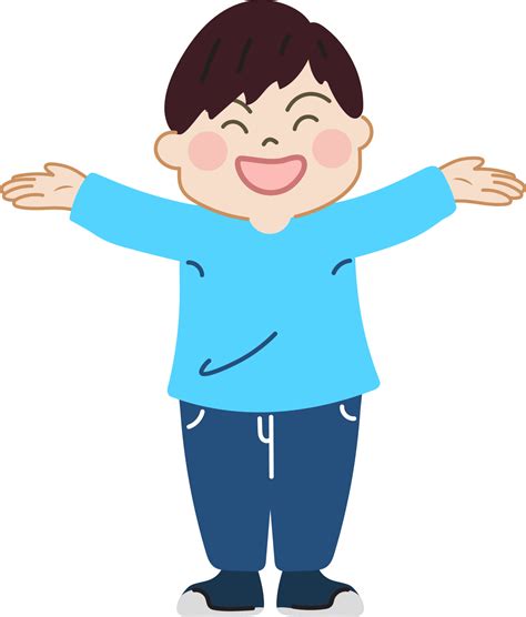 Happy Cute Kid Cartoon Character Doodle Hand Drawn Design For