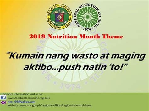 Kumain Nang Wasto At Maging Aktibo Push Natin To Daniel R Aguinaldo