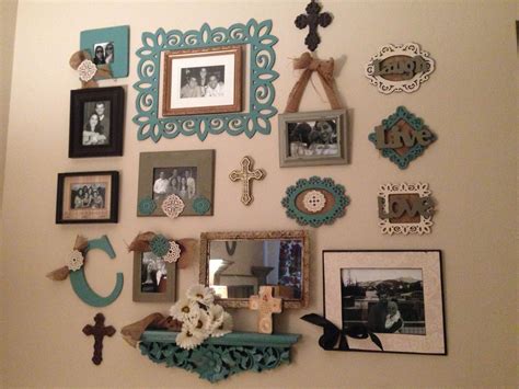You can use any wooden base(letters, numbers, symbols or shapes). Pin by Carolyn Parker on Home Stuff | Cross wall decor, Living wall decor, Cross wall collage