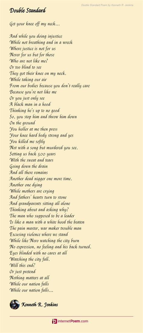 Double Standard Poem Rhyme Scheme