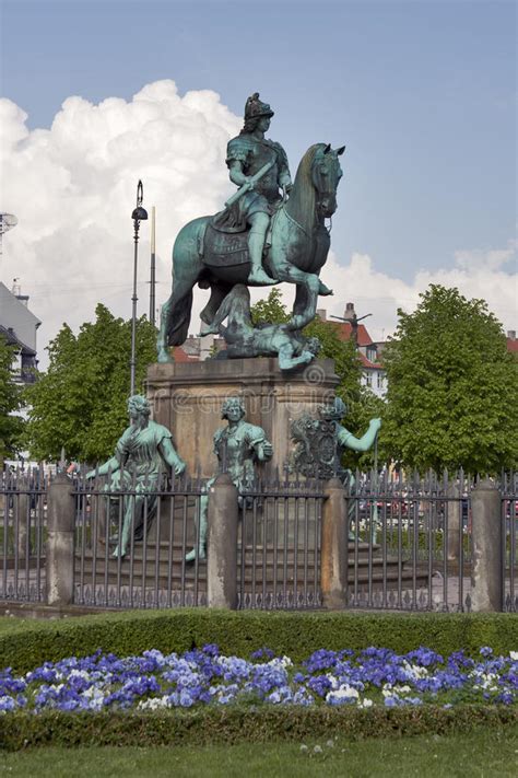 Statue Of Christian V In Copenhagen Denmark Stock Photo Image Of