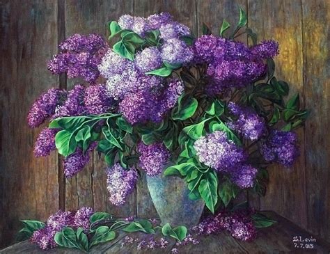 Lilac Painting By Sergey Levin