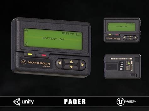 3d Model Pager Vr Ar Low Poly Cgtrader