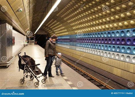 Mother And Son At Subway Station Stock Image Image Of Concept Railway 40577719
