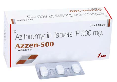 Azzen 500mg Azithromycin Tablets Rs 671 Strip Of 3 Tablets Sag