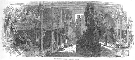 In Steerage Engraving From The Illustrated London News 1851 The
