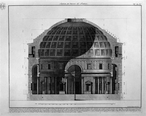 Section Of The Pantheon Giovanni Battista Piranesi