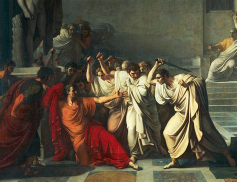 The Death Of Julius Caesar Painting By Vincenzo Camuccini