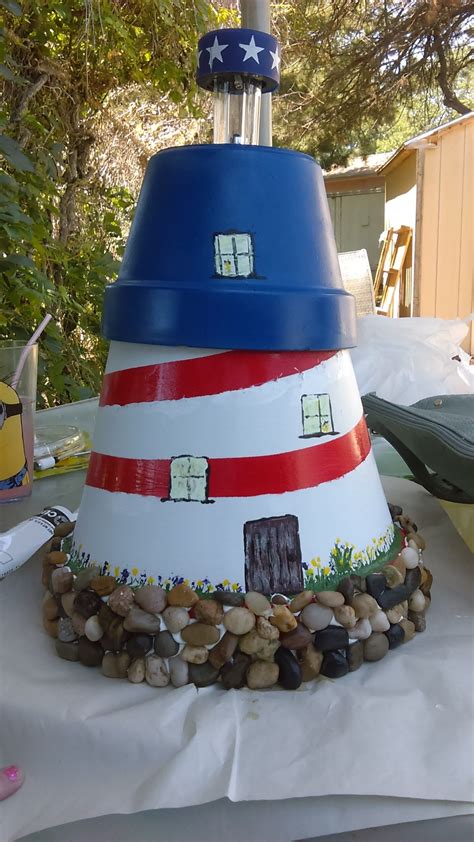 Clay Pot Projects Clay Pot Crafts Diy Clay Clay Pot Lighthouse