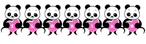 Florian Logo Name Logo Generator Popstar Love Panda Cartoon