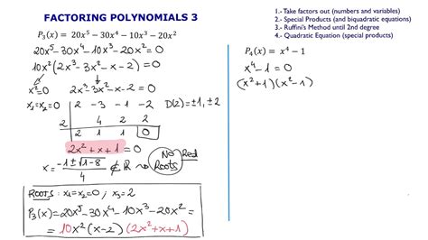 Factoring Polynomials 3 Youtube