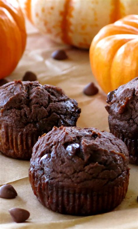 Healthy Chocolate Pumpkin Muffins The Dinner Mom
