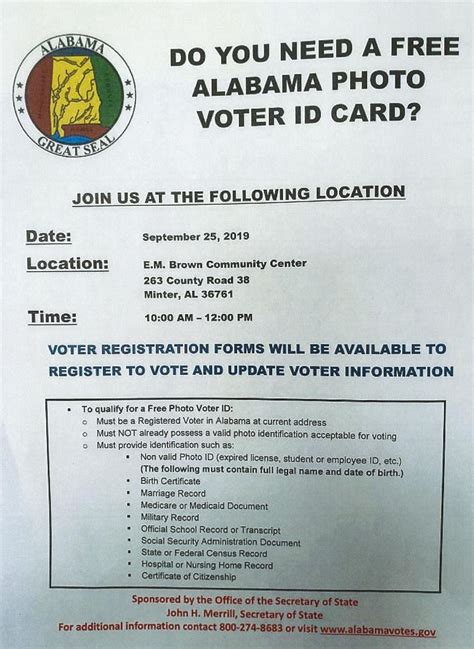 Get A Free Alabama Photo Voter Id Card