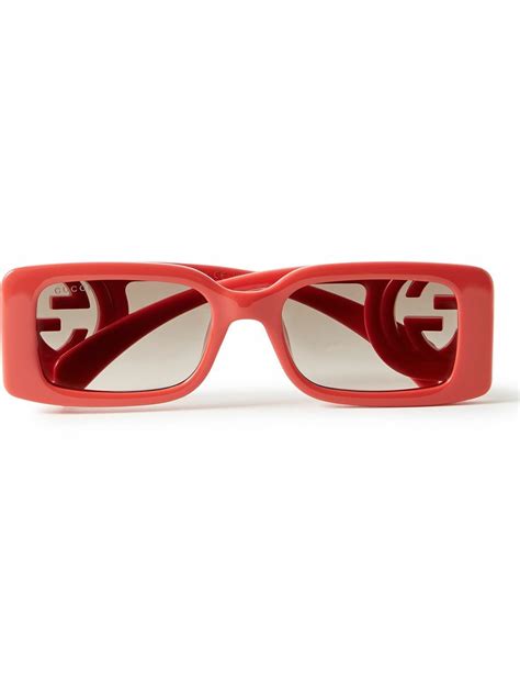 gucci eyewear rectangular frame acetate sunglasses gucci