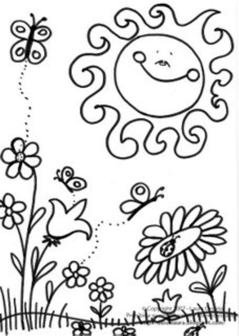Lots of kids playing, spring animals, flowers and birds are the drawings that kids will get to hunt through. Spring coloring pages to download and print for free