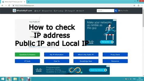 how to check ip address find public ip and local ip youtube