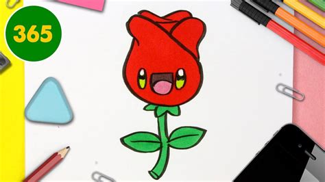 Comment dessiner fleurs kawaii etape par etape dessins. COMMENT DESSINER UNE ROSE KAWAII - Dessins kawaii faciles ...