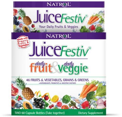 Natrol® Juicefestiv® Daily Fruit And Daily Veggie Capsules 120 Ct Ralphs