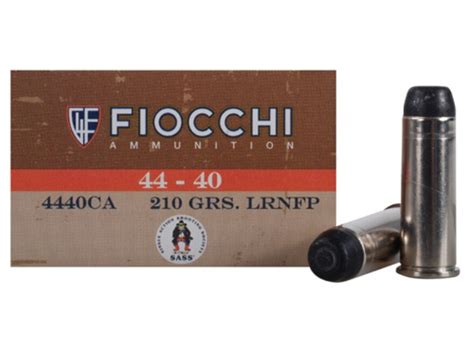 Fiocchi Cowboy Action Ammo 44 40 Wcf 210 Grain Lead Round Nose Flat