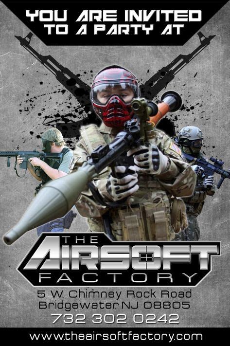 Free Printable Airsoft Party Invitations