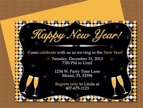 ✓ free for commercial use ✓ high quality images. DIY (Do-It-Yourself) Happy New Year Invitation - Editable ...