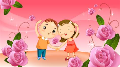 Download Cute Cartoon Couple Wallpaper By Gyoung54 Cute Couple