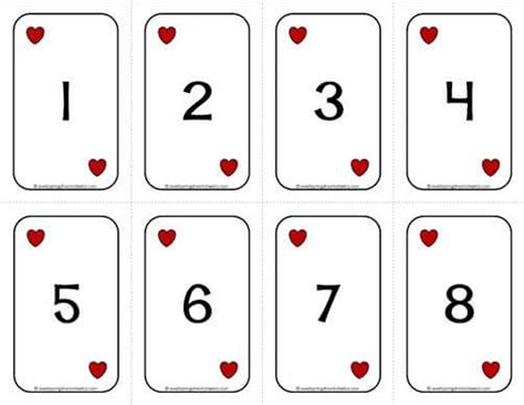 Number Cards 1 20 Deck Of Cards Numbers Deck A Wellspring