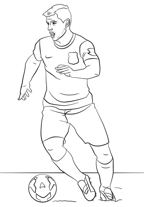 Football Colouring Pages Messi