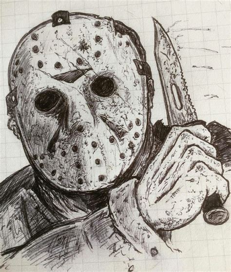 Jason Voorhees Friday The 13th Cool Drawings
