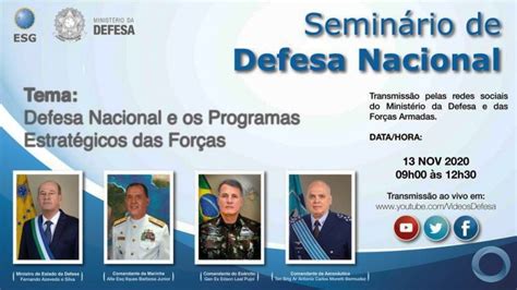 Defesanet End Pnd Assista Ao Seminário De Defesa Nacional Promovido Pelo Ministério Da Defesa