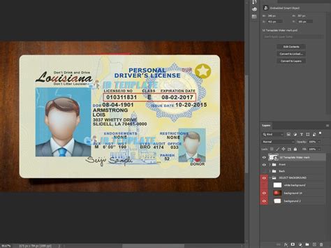 Louisiana Driving License Psd Template Driving License Template