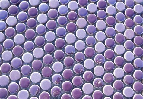 Purple Round Ceramic Tiles 50 Mosaic 15mm Tiles Mix Of Purples In Matte Shiny And Iridescent