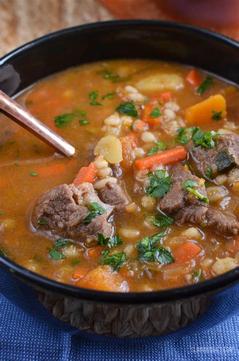 Now sorted by myww blue points (formerly called freestyle) including green, blue & purple points. Syn Free Beef Vegetable Barley Soup | Slimming Eats ...