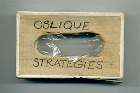 The oblique strategies constitute a set of over 100 cards, each of which is a suggestion of a. Brian Eno's Early Handwritten Oblique Strategies Cards Inspire Our Own - Improvised Life