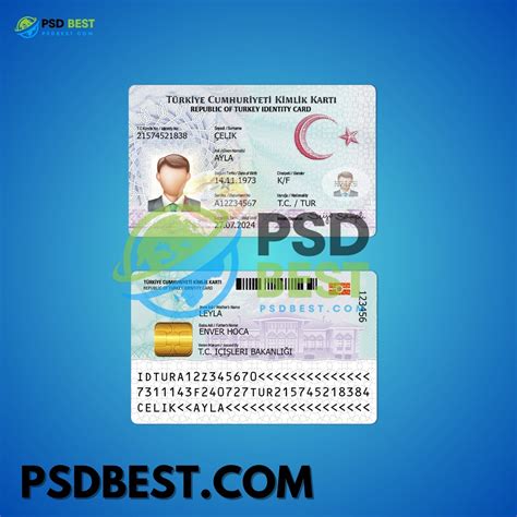 Turkey Fake ID Card Fully Editable PSD Template PSD BEST