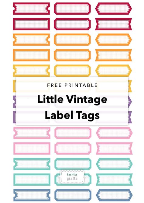 Free Printable Little Vintage Label Tags | tortagialla