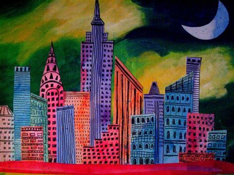 Cityscape Mixed Media Art Auction Projects Collaborative Art