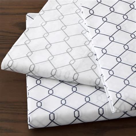 Fence 250 Thread Count Cotton Percale Sheet Set Best Bed Sheets