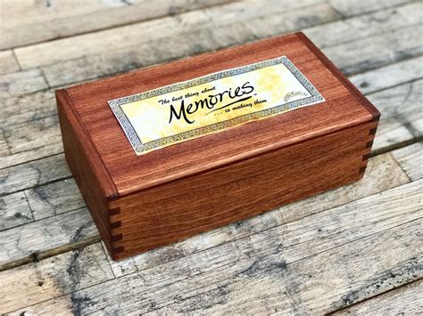 Wooden Memory Box Hand Crafted Keepsake Box Galen Leather