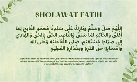 Bacaan Sholawat Fatih Yang Asli Lengkap Arab Latin Dan Arti Allahumma