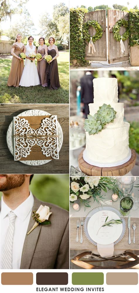 How To Choose Brown As Your Wedding Colors By Season