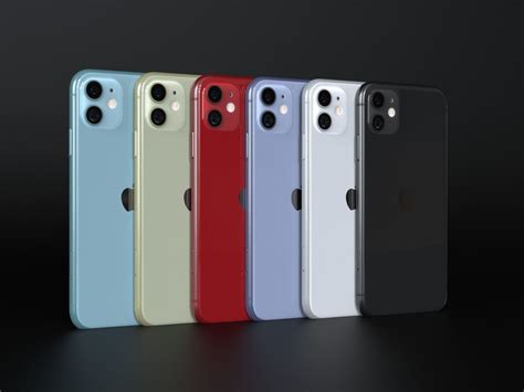 3d Model Apple Iphone 11 All Official Colors Cgtrader