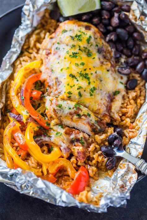 Pork loin with braised rosemary white beans. Southwestern Chicken & Rice Foil Packets | Gimme Delicious