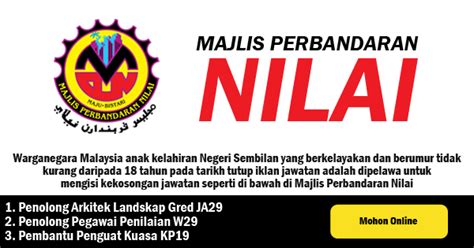 Selamat datang ke portal rasmi majlis perbandaran hang tuah jaya. Jawatan Kosong di Majlis Perbandaran Nilai