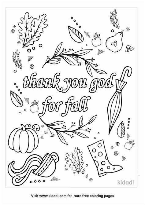 Free Thank You God For Fall Coloring Page Coloring Page Printables
