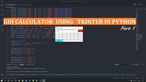 How To Make Simple Calculator In Tkinter Part Python Youtube