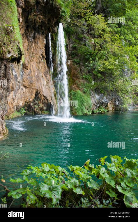 Waterfall Plitvice Lakes National Park Lika Senj County Croatia